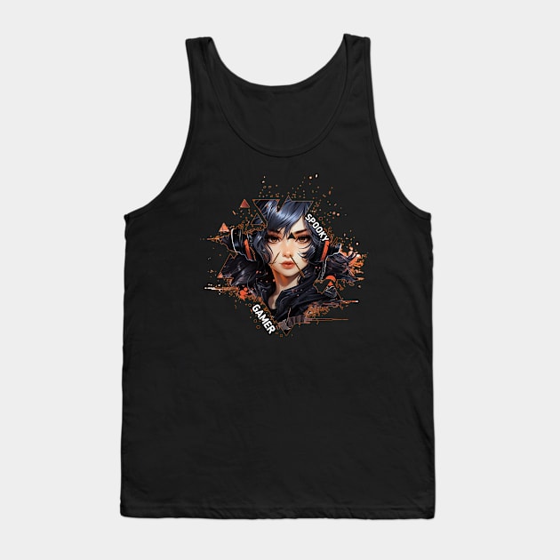 Halloween Gamer Witch Girl Tank Top by MaystarUniverse